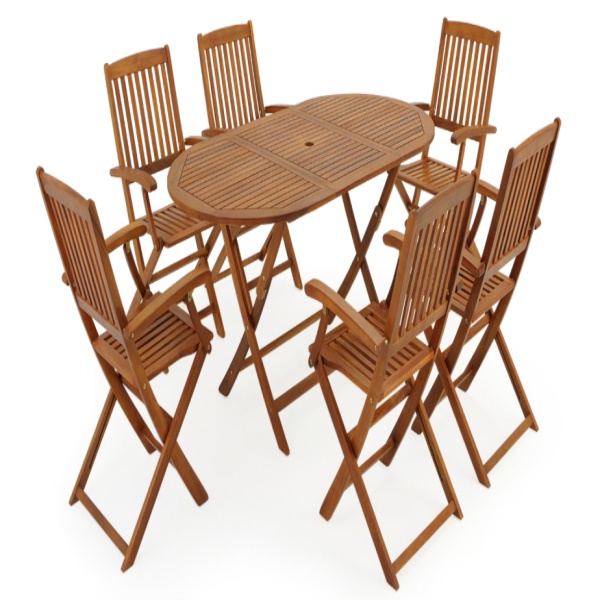 Zahradní sedací souprava BOSTON 6+1 z akácie