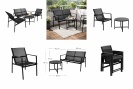 Balkonová sedací sestava VELARO černá 