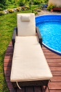 Polstr / podsedák s polštářem na zahradní lehátko