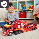 Hasičský transportér s helikoptérou a autem