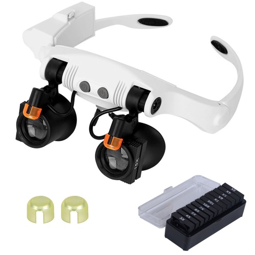 Náhlavní lupa s LED světlem VR 09141