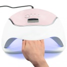 UV / LED lampa Profico V5 – 120 W, LCD displej, automatický senzor, bílo-růžová