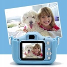 Digitální fotoaparát pro děti Koník X5 modrý 64 GB karta
