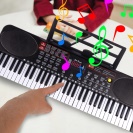 Elektronické klávesy 61 kláves černá s držákem not