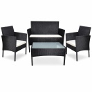 Ratanová sedací sestava Jana - černá