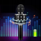 WS858L PODSVÍCENÝ BEZDRÁTOVÝ MIKROFON KARAOKE černý