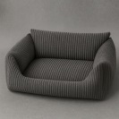 Pelíšek pro psa / kočku M - Manšestr gaučík - tmavá  šedá