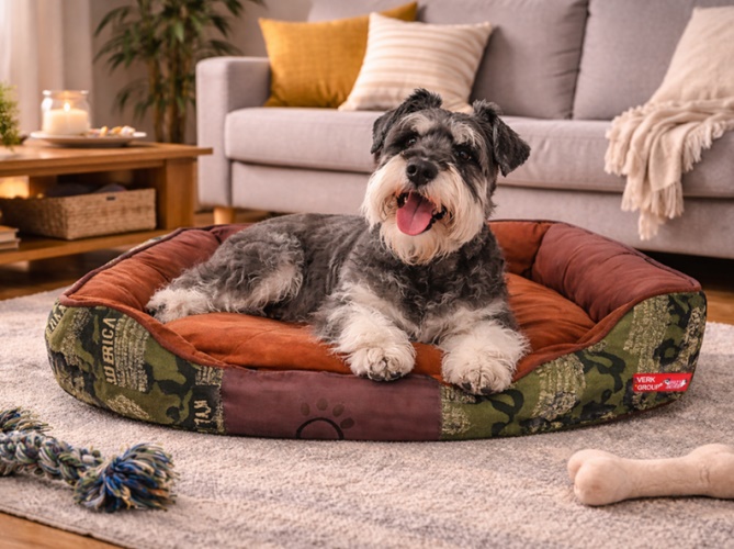 Pelíšek pro psa / kočku L - Maskáč - zelený