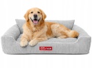 Pelíšek pro psa / kočku L - Manšestr gaučík - světlá šedá