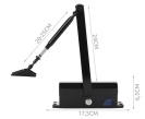 ML 8469 Zavírač dveřní 40-60 kg černá