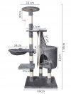 ML 7935 Škrabadlo a odpočivadlo pro kočky 118cm šedá