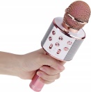 WS 858 BEZDRÁTOVÝ MIKROFON KARAOKE růžové zlato