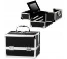 Kosmetický kufřík 22,5x17x17 černo-stříbrný