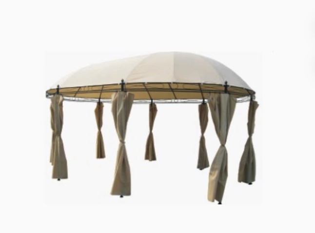 Zahradní altán pavilon DEU Monaco 530cm x 350cm béžová