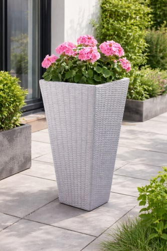 Květináč TERRA – ratanový vzhled 70 cm
