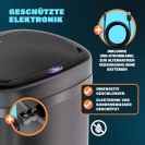 Bezdotykový Jumbo odpadkový koš 50l ovál černá USB kabel zdarma