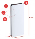 POWERBANKA 20 000MAH 3XUSB černá
