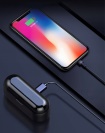 E6s BLUETOOTH Bezdrátová sluchátka TWS Powerbank růžová