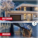 Vánoční světelný závěs 400LED – 15m+ ovladač