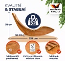 Zahradní ergonomické lehátko BENY z akácie