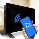 Skleněný konvekční ohřívač Eco Wifi termostat 2000W černý