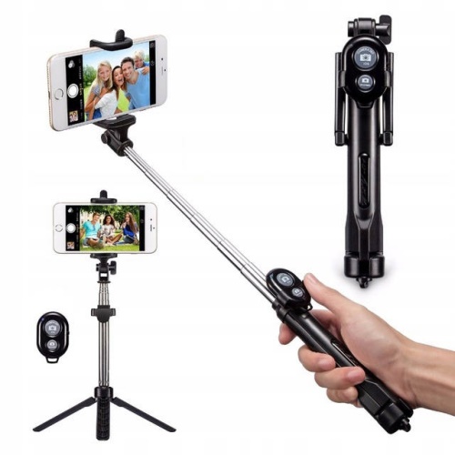 SELFIE TYČ BLUETOOTH STATIV ČERNÁ 75 cm