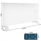 Skleněný konvekční ohřívač Eco Wifi termostat 2000W