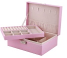Elegantní šperkovnice a organizér na bižuterii - růžová