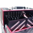 Kosmetický kufřík 35x25x31cm růžovo-černý CA34A