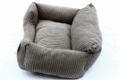 Pelíšek pro psa / kočku L - Manšestr gaučík - tmavá  šedá