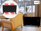 Skleněný konvekční ohřívač Eco Wifi termostat 2000W černý