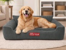 Pelíšek pro psa / kočku L - Manšestr gaučík - tmavá  šedá