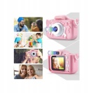 Digitální fotoaparát pro děti Koník X5 růžový 64 GB karta 