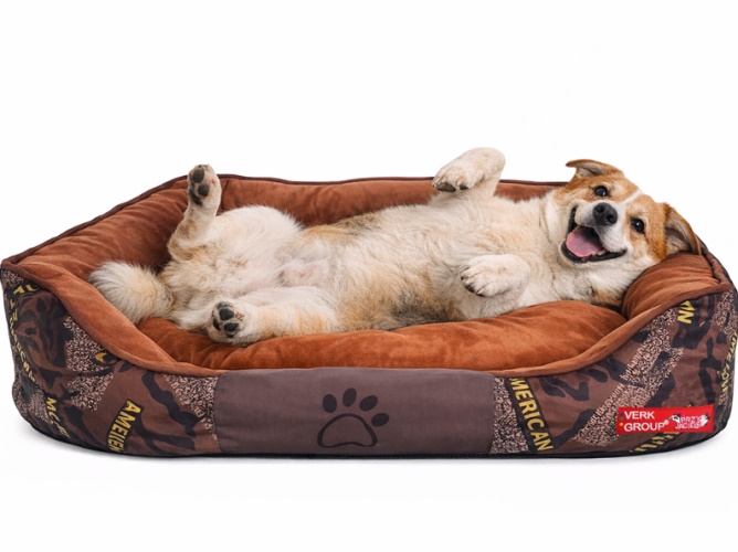 Pelíšek pro psa / kočku L - Maskáč - hnědý