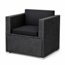 Ratanová sedací sestava Felix 2+1 - černá