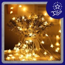 Vánoční světelný závěs 20 LED hvězdy teplá bílá DA324B