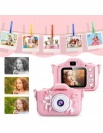 Digitální fotoaparát pro děti Koník X5 růžový 64 GB karta 