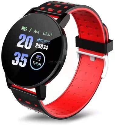 SMARTWATCH 119S CHYTRÉ HODINKY ČERNOČERVENÁ