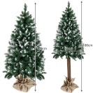 Ruhhy 22320 Umělý vánoční strom se sněhem 180 cm na kmeni