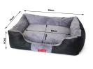 Pelíšek pro psa / kočku XL - Kožíšek - šedo-černý 70 × 90 cm.