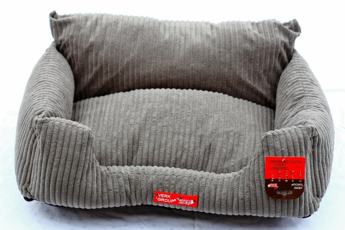 Pelíšek pro psa / kočku L - Manšestr gaučík - tmavá  šedá