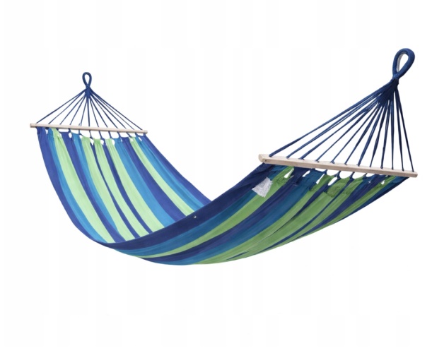 Houpací síť Hamaka 260 x 150 cm zeleno-modrá