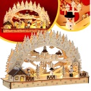 LED Vánoční oblouk – sněhuláci, bílý