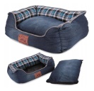 Pelíšek pro psa / kočku M - Fancy gaučík - Navy blue