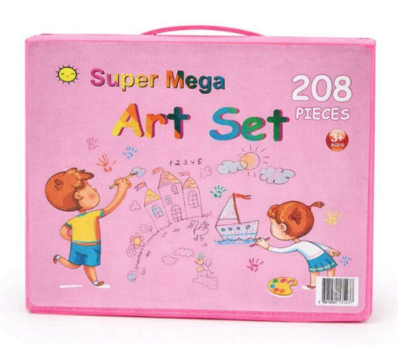 II. jakost Výtvarná sada Megat Set 208 ks růžová