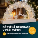 LED Vánoční oblouk – vločka, bílý
