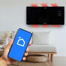 Skleněný konvekční ohřívač Eco Wifi termostat 2000W černý