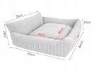 Pelíšek pro psa / kočku L - Manšestr gaučík - světlá šedá