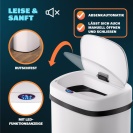 Bezdotykový Jumbo koš 50l bílá USB kabel zdarma