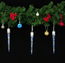 Vánoční svítící rampouchy 6,2m, teplá bílá